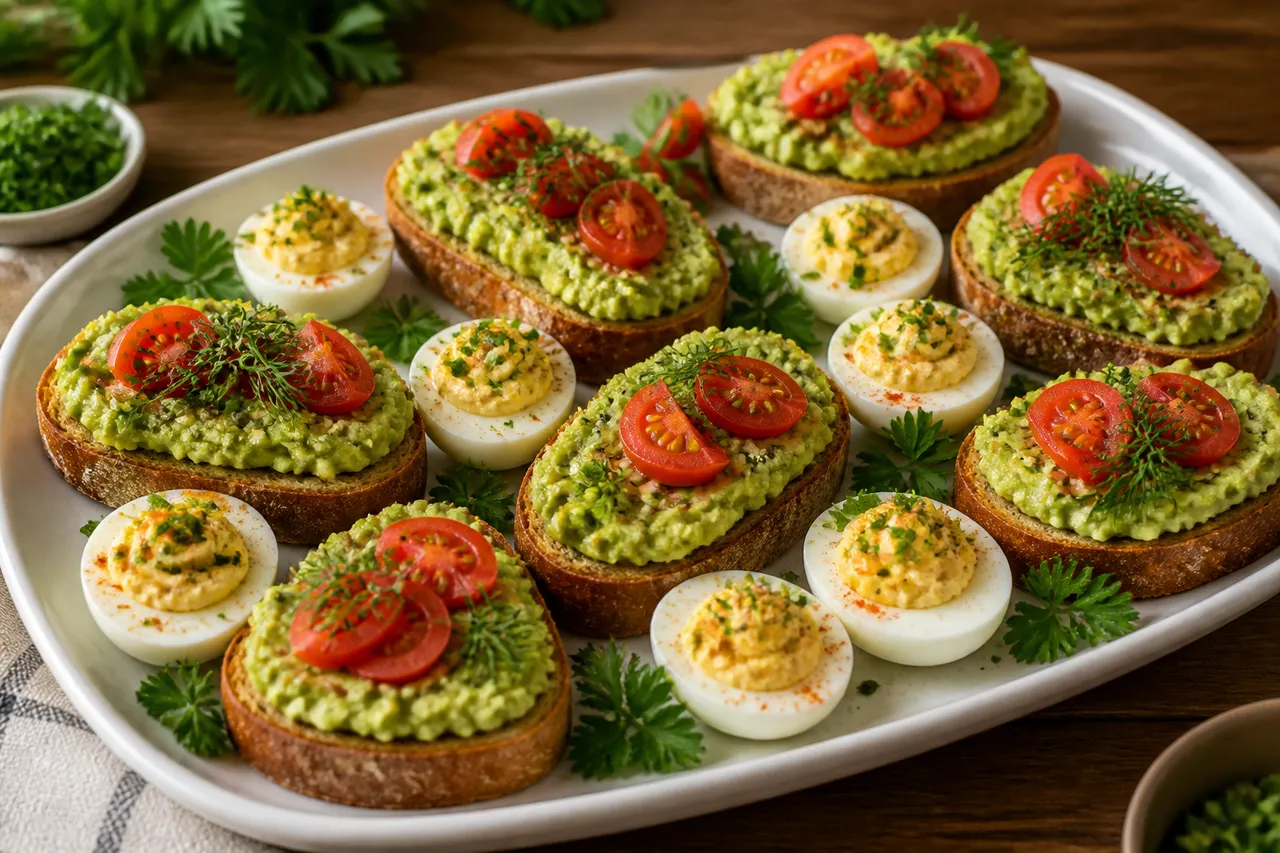aperitive reci cu avocado și ingrediente românești