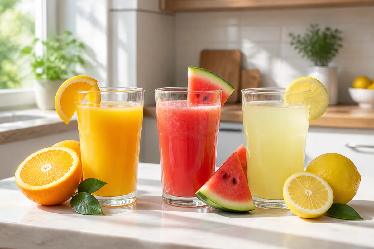 băuturi naturale de vară din fructe proaspete
