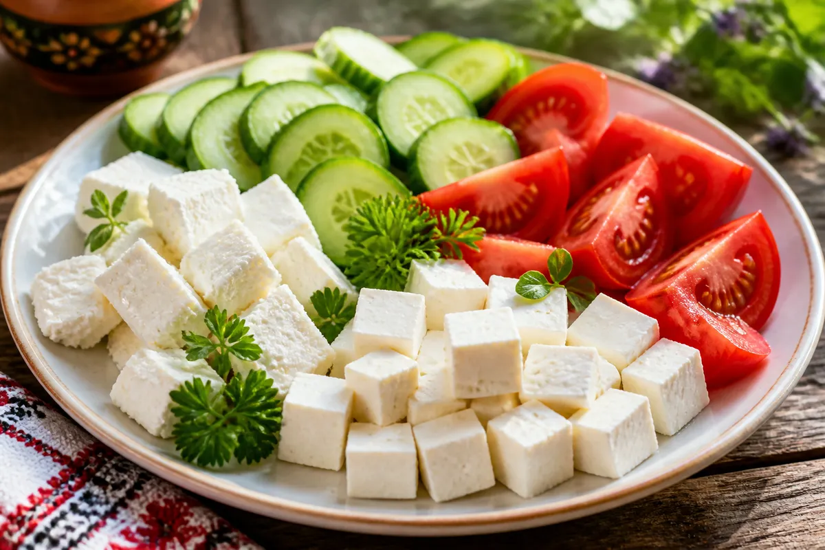 brânză proaspătă pentru salată de vară