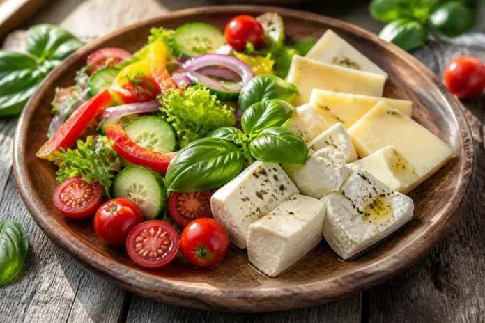 Brânzeturile proaspete și maturate își au locul lor în salata de vară