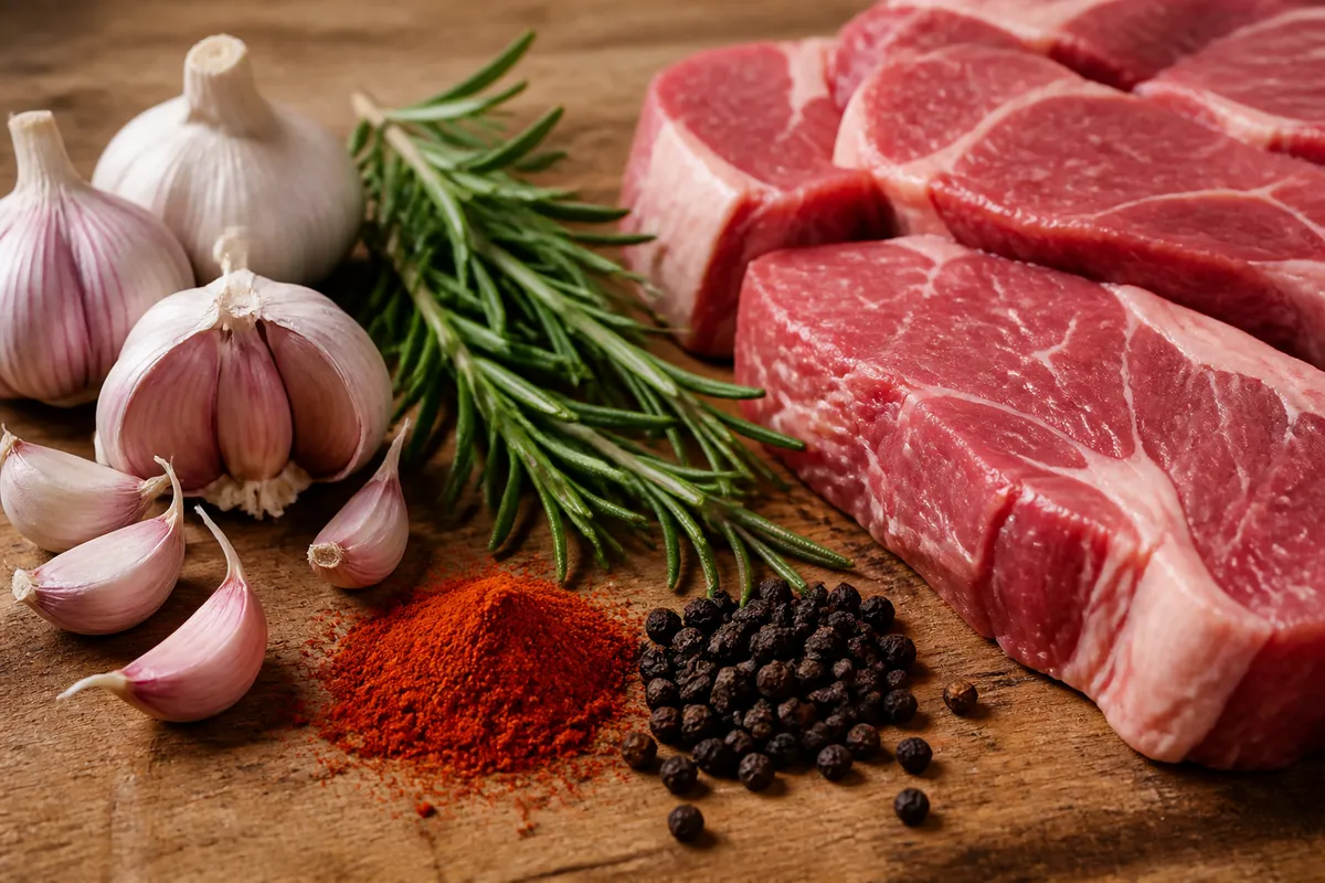 condimente clasice grătar carne de porc