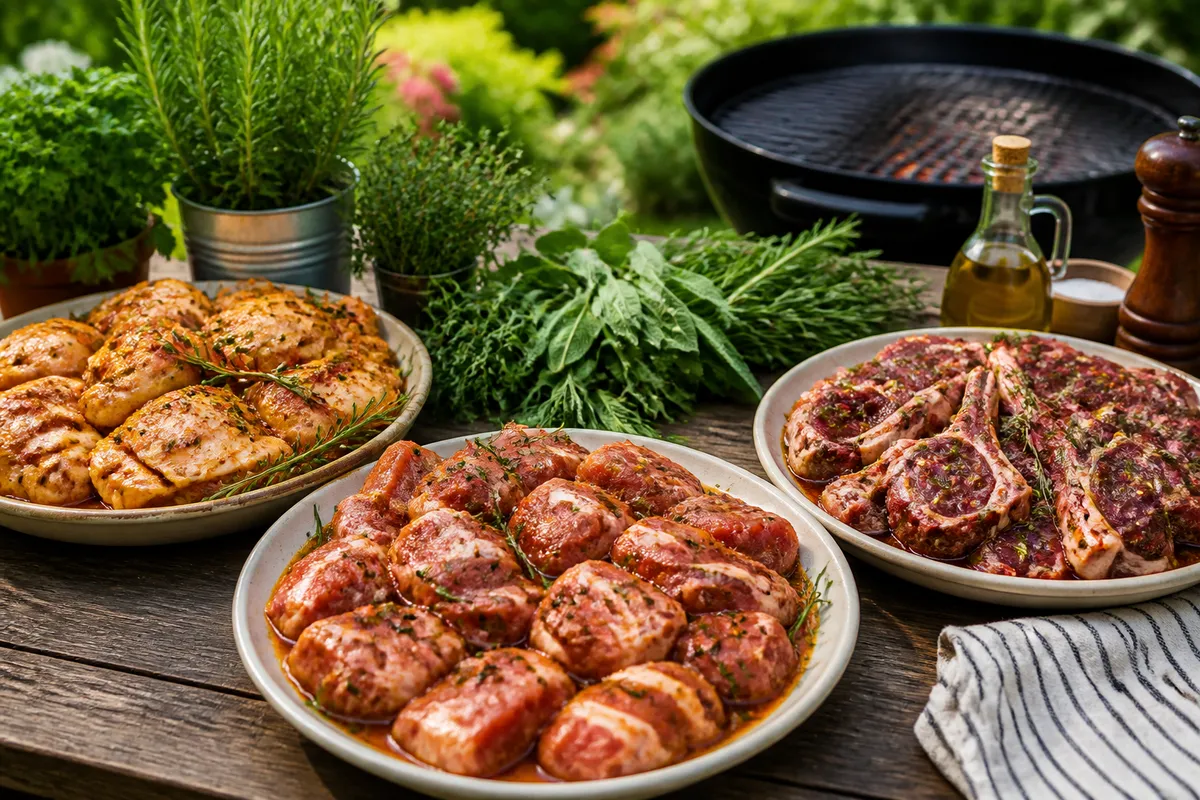 condimente diferite tipuri carne grătar
