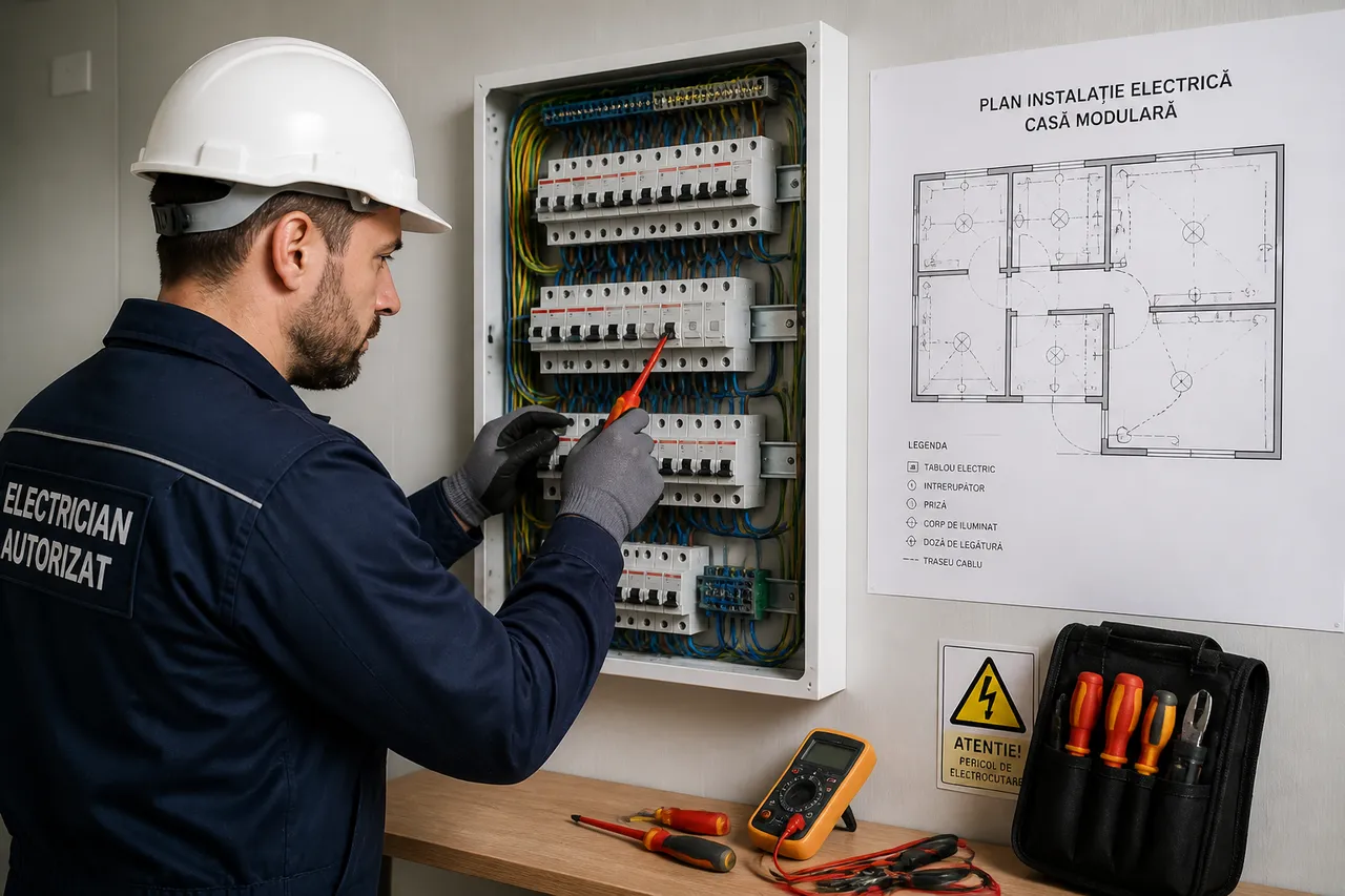 conectare electricitate casă modulară