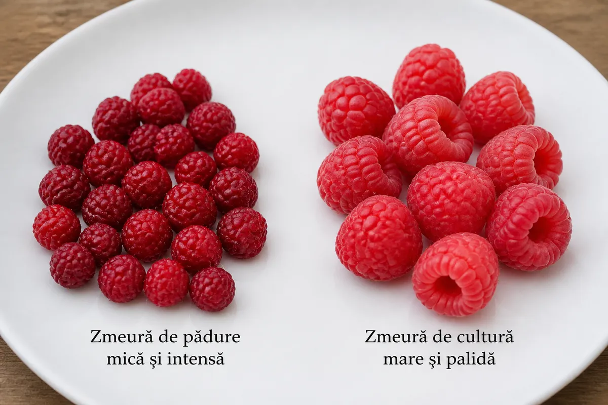diferențe zmeură pădure față de zmeură cultivată