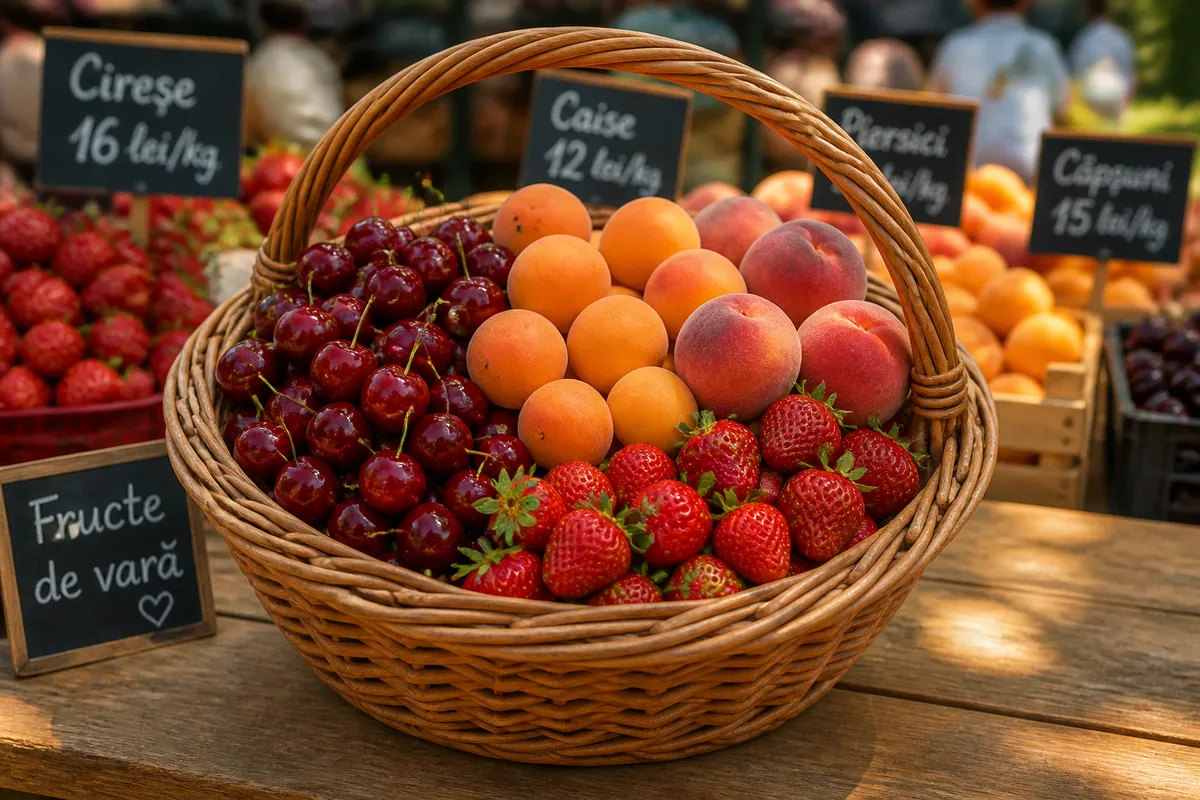fructe de sezon vara proaspete piață