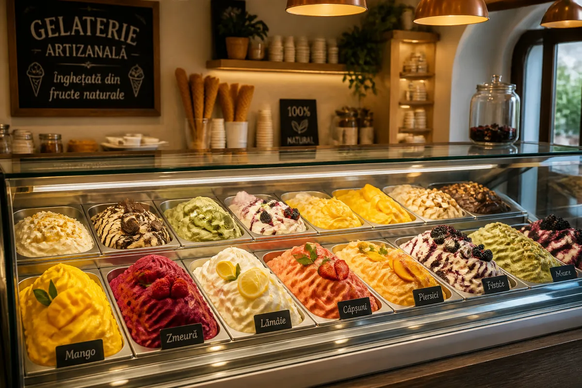 înghețată artizanală ingrediente naturale gelaterie