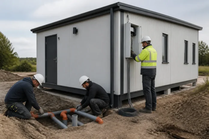Legarea unei case modulare la apă canalizare și electricitate fără improvizații Legarea unei case modulare la apă canalizare și electricitate fără improvizații