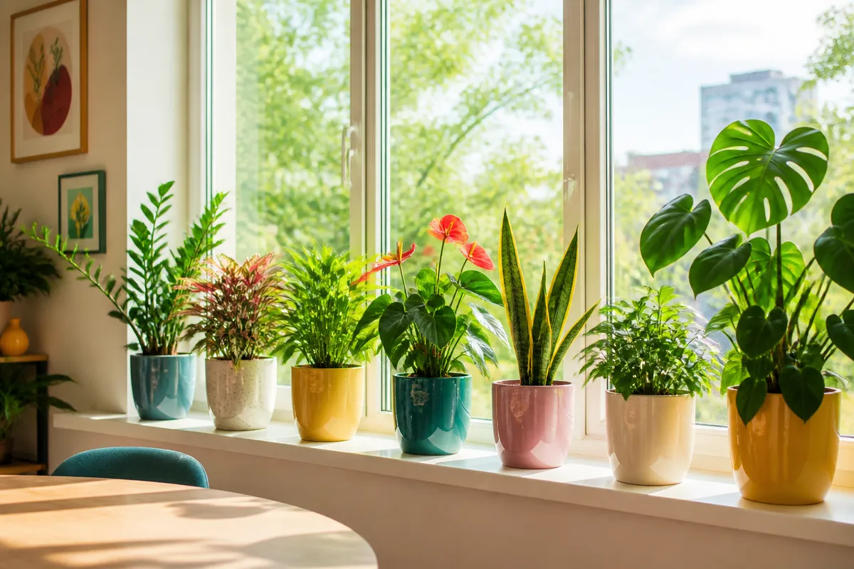 lumina naturală pentru plante de apartament interior