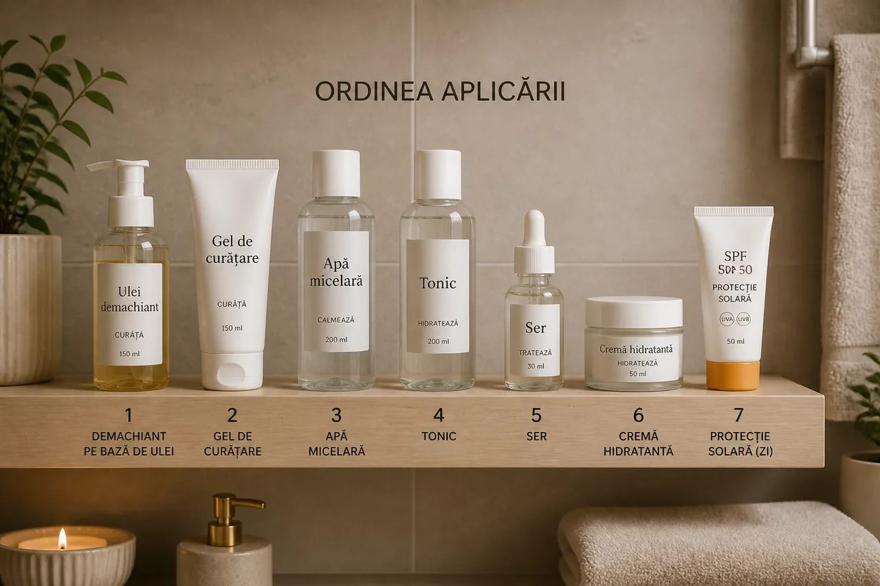 ordinea produselor în rutina de îngrijire a feței