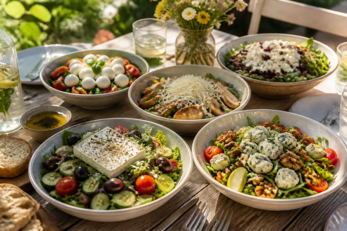 tipuri de brânzeturi pentru salate de vară