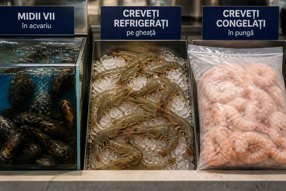 tipuri de fructe de mare proaspete vs congelate