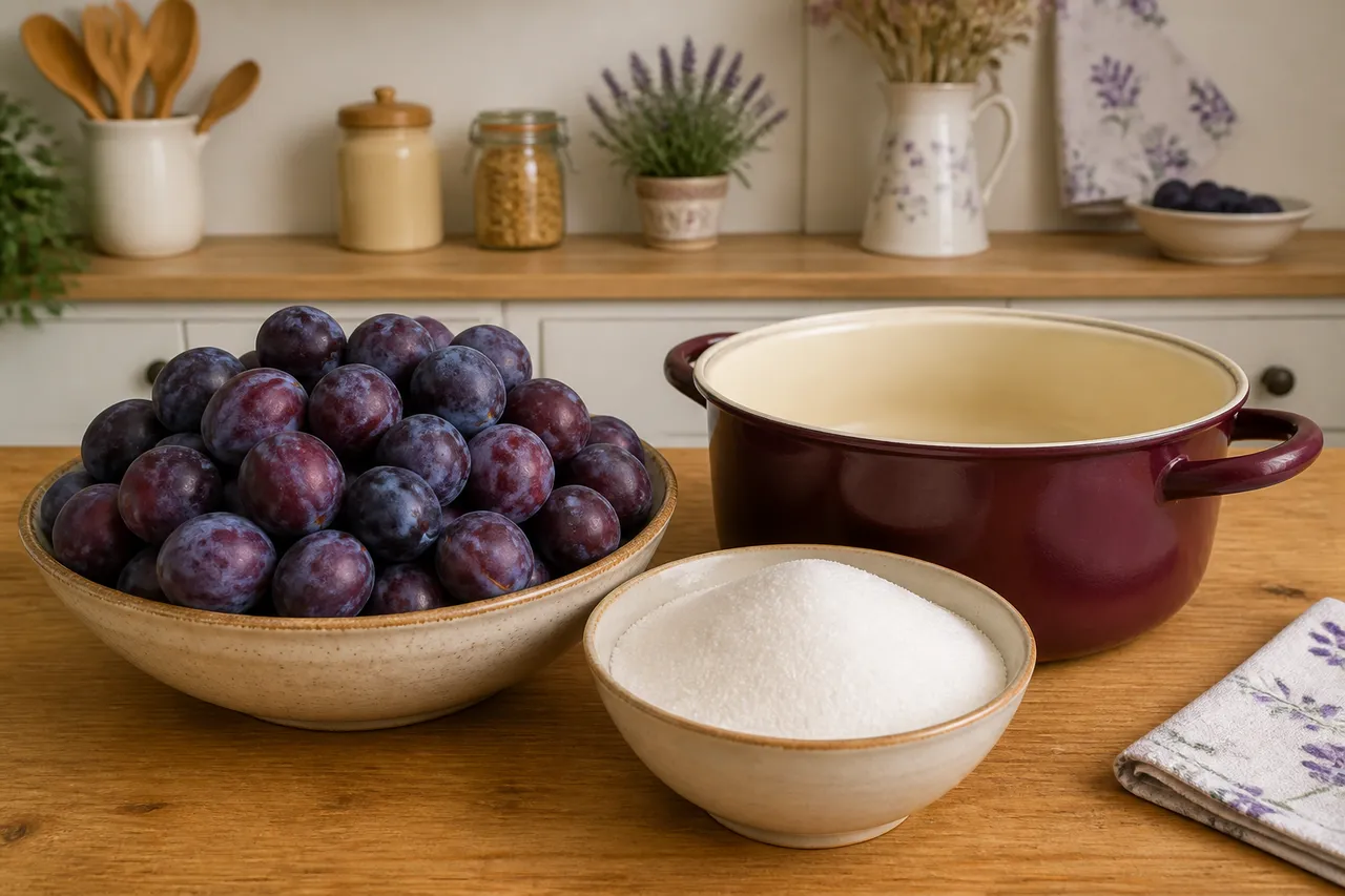 ingrediente pentru gem de prune fără zaharisire