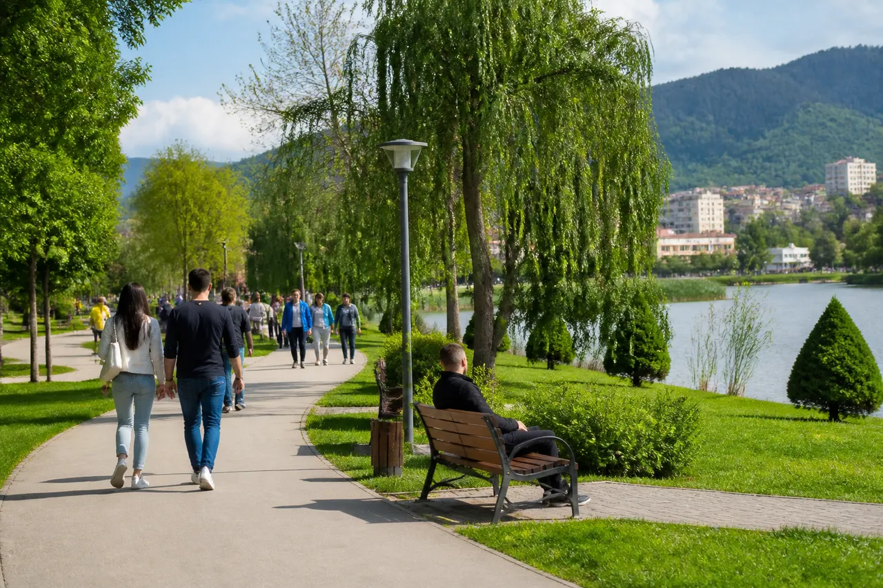 Lacul și Parcul Noua Brașov plimbare
