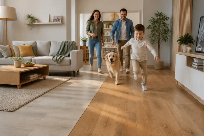 Parchet laminat sau lemn masiv pentru camere folosite intens Parchet laminat sau lemn masiv pentru camere folosite intens
