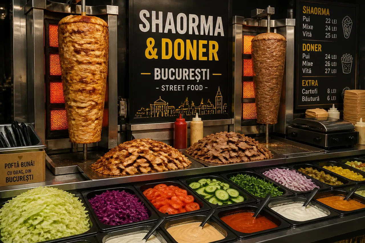 shaorma doner și mici mâncare stradală București