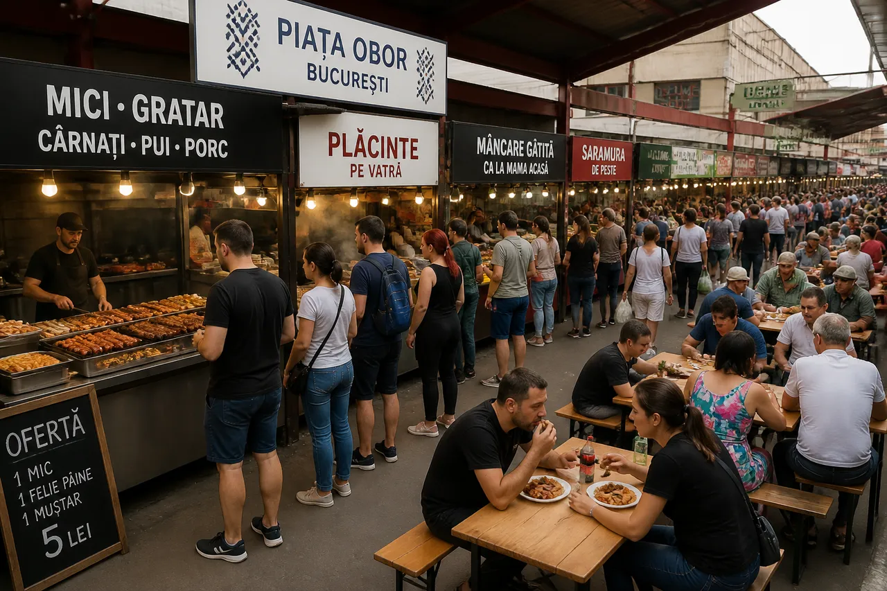 street food în Piața Obor București