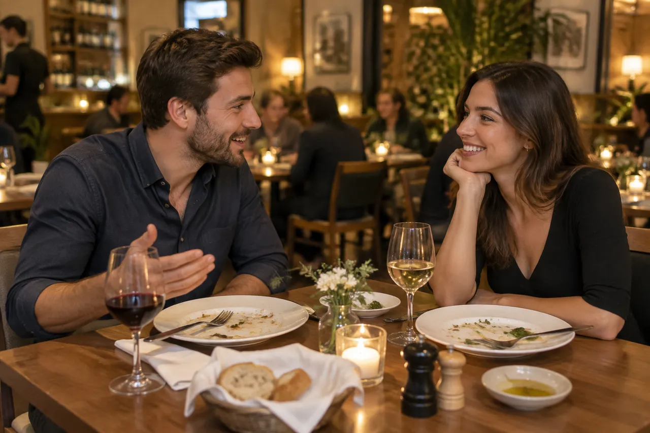 clienți care evaluează experiența într-un restaurant popular