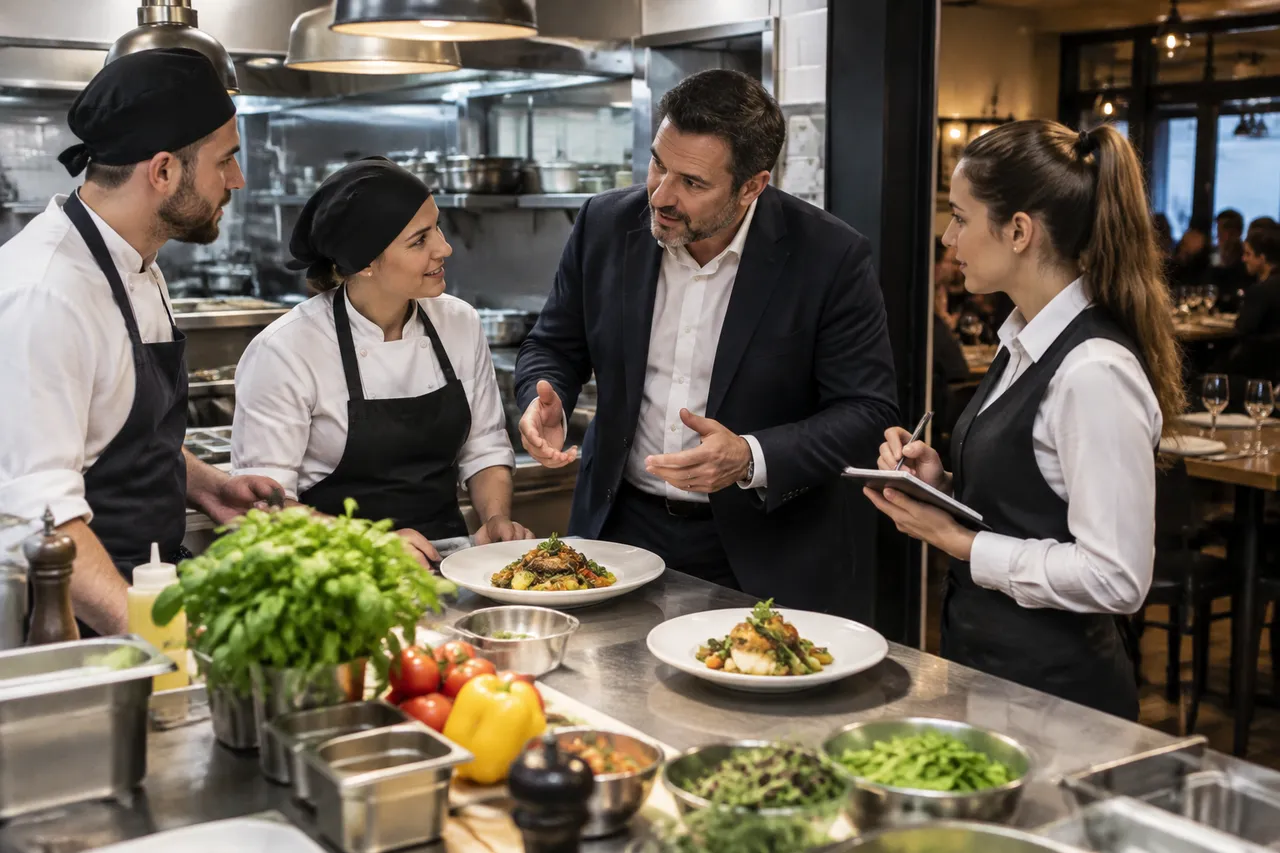 echipă de restaurant care păstrează identitatea localului